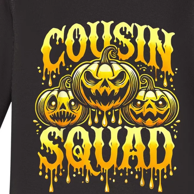 Cousin Squad Halloween Cousin Crew Costume Matching Pumpkins Baby Long Sleeve Bodysuit