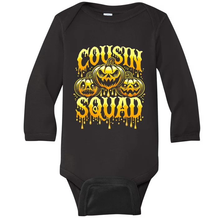 Cousin Squad Halloween Cousin Crew Costume Matching Pumpkins Baby Long Sleeve Bodysuit