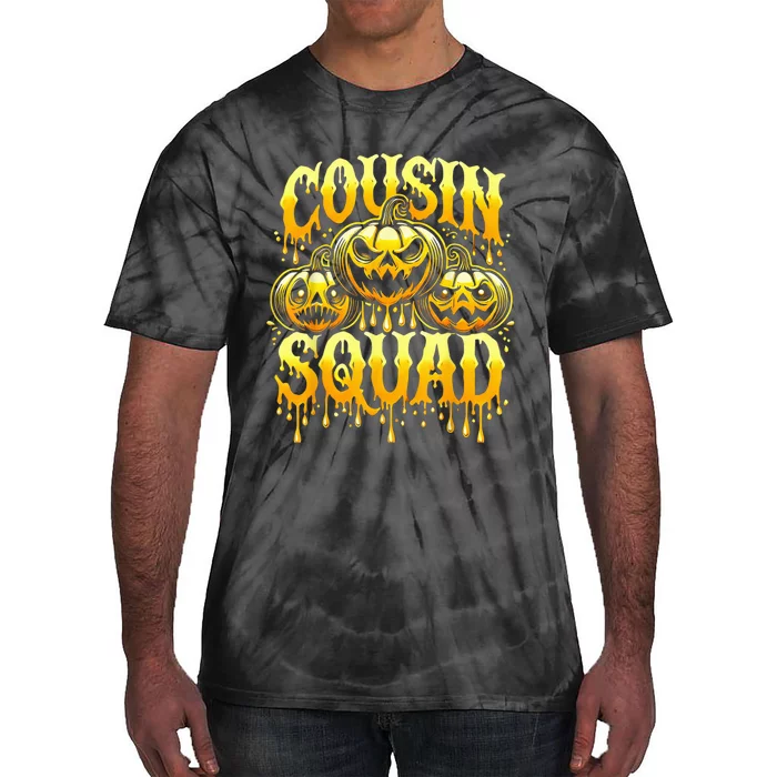 Cousin Squad Halloween Cousin Crew Costume Matching Pumpkins Tie-Dye T-Shirt