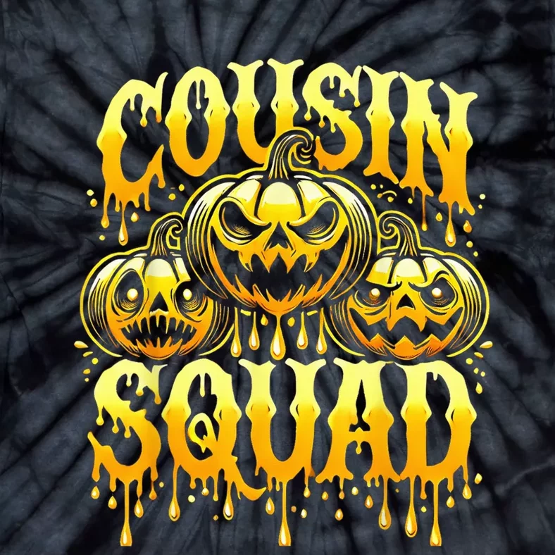 Cousin Squad Halloween Cousin Crew Costume Matching Pumpkins Tie-Dye T-Shirt