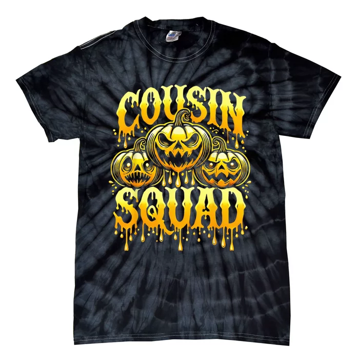 Cousin Squad Halloween Cousin Crew Costume Matching Pumpkins Tie-Dye T-Shirt