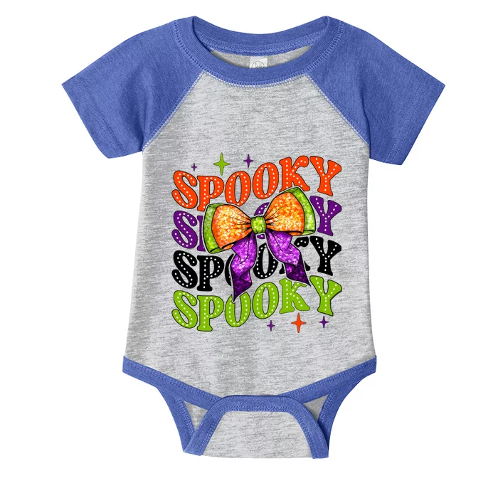 Coquette Spooky Halloween Bow Infant Baby Jersey Bodysuit