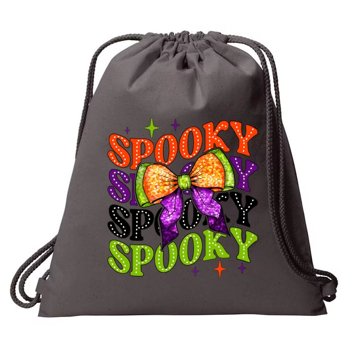 Coquette Spooky Halloween Bow Drawstring Bag