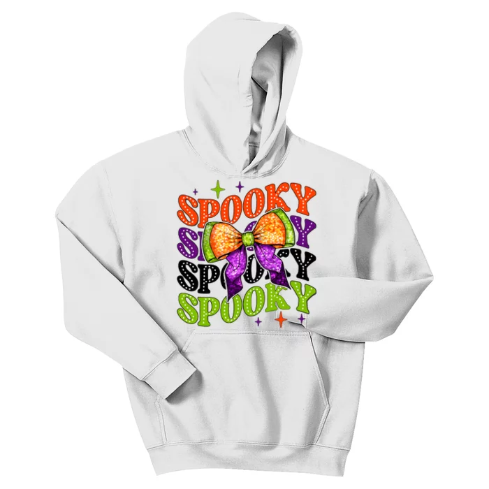 Coquette Spooky Halloween Bow Kids Hoodie