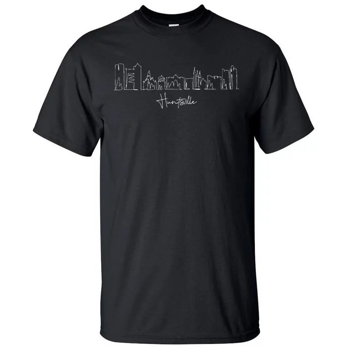 City Skyline Huntsville Alabama Tall T-Shirt