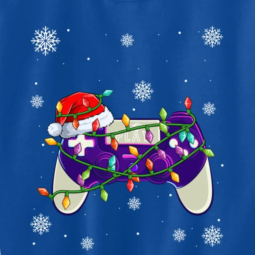 Christmas Santa Hat Video Gamer Controller Xmas Great Gift Kids Sweatshirt