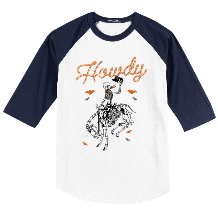 Cow Skeleton Howdy Skeleton Cow Killer Skeleton Meaningful Gift Baseball Sleeve Shirt