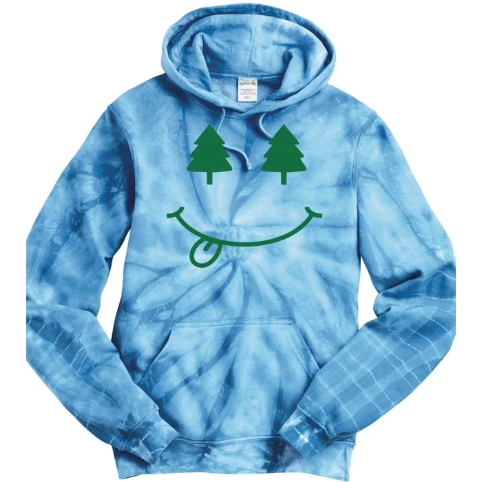 Christmas Smiley Holiday Tie Dye Hoodie