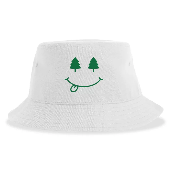 Christmas Smiley Holiday Sustainable Bucket Hat