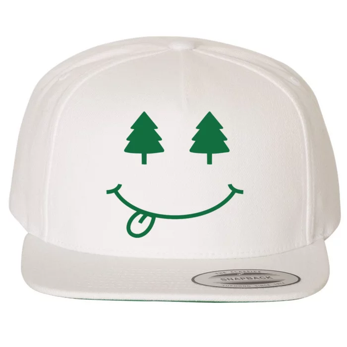 Christmas Smiley Holiday Wool Snapback Cap