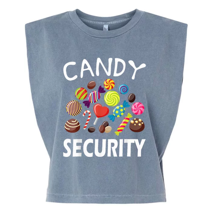 Candy Security Halloween Costume Party Garment-Dyed Women's Muscle Tee