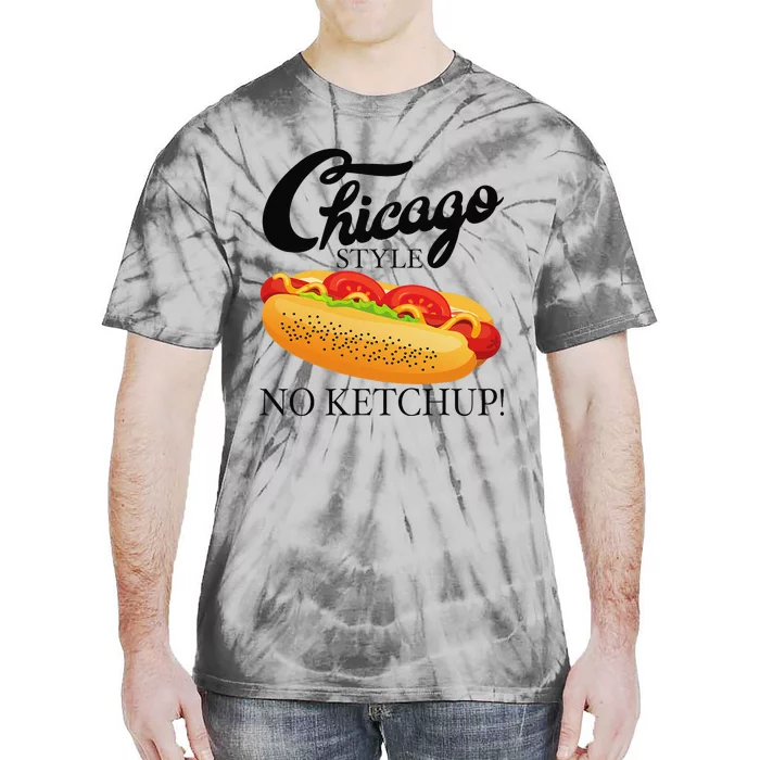 Chicago Style Hot Dog Summer 4th Of July No Ketchup Gift Tie-Dye T-Shirt