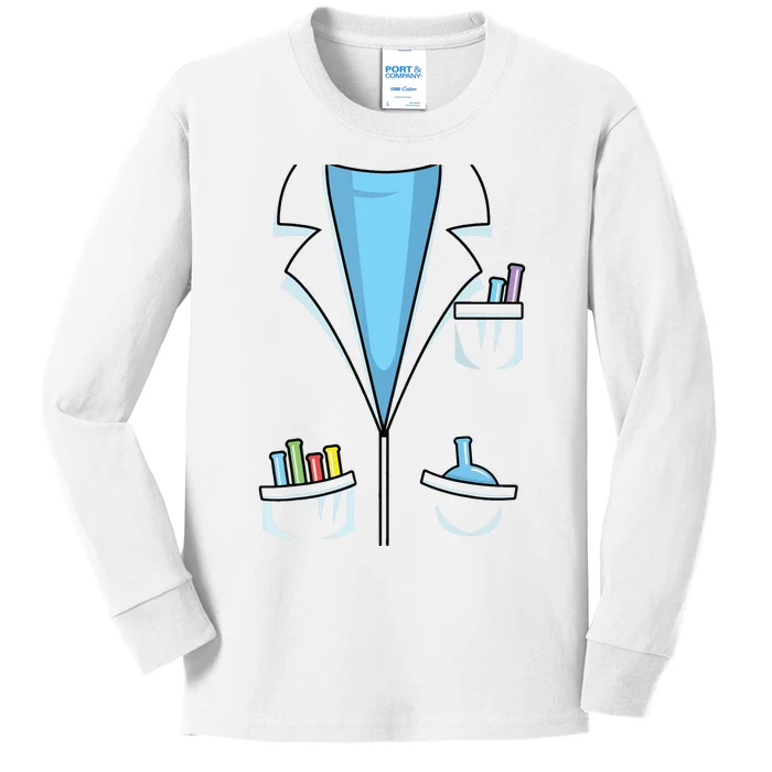 Cute Scientist Halloween Costume Chemist Science Gift Kids Long Sleeve Shirt