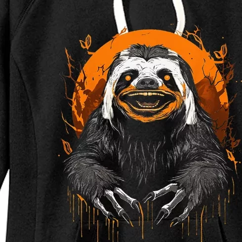 Cute Sloth Halloween Funny Halloween Sloth Gifts Graphic Tee Women's Fleece Hoodie