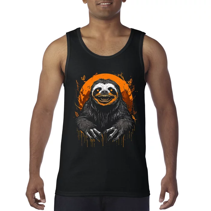 Cute Sloth Halloween Funny Halloween Sloth Gifts Graphic Tee Tank Top