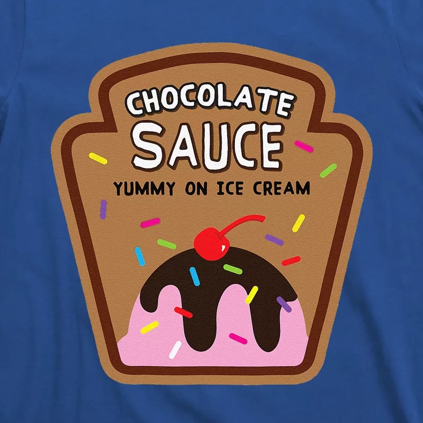 Chocolate Sauce Halloween Costume Condiment Ice Cream T-Shirt