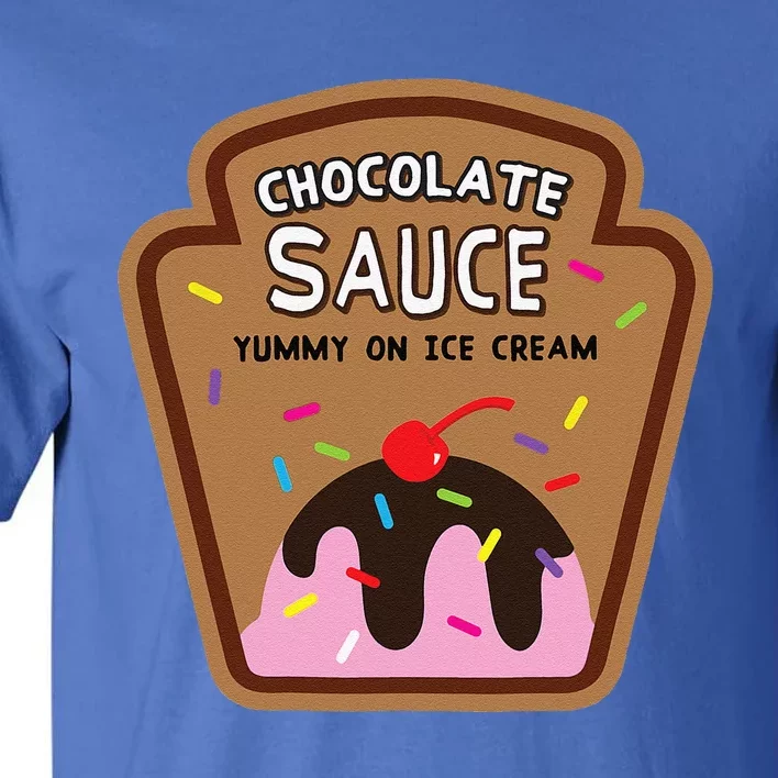 Chocolate Sauce Halloween Costume Condiment Ice Cream Tall T-Shirt