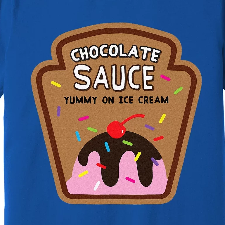 Chocolate Sauce Halloween Costume Condiment Ice Cream Premium T-Shirt