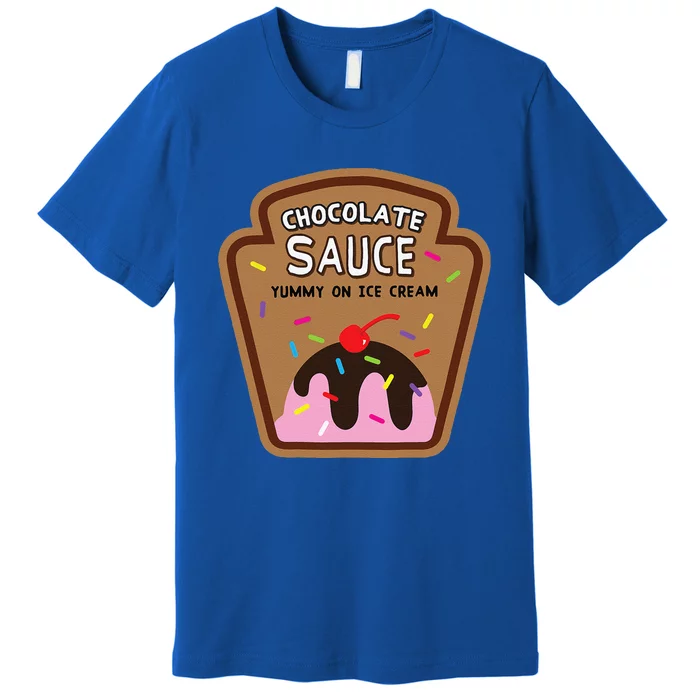 Chocolate Sauce Halloween Costume Condiment Ice Cream Premium T-Shirt