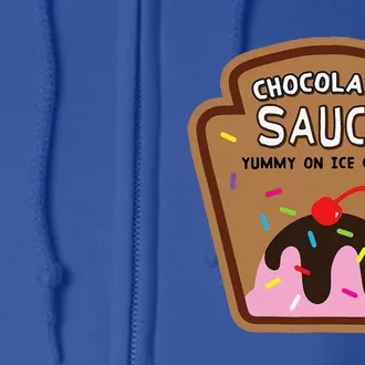 Chocolate Sauce Halloween Costume Condiment Ice Cream Full Zip Hoodie