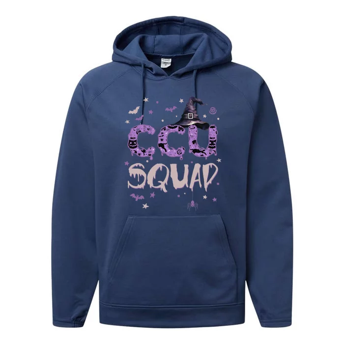 Ccu Squad Halloween Fun Critical Care Nurse Witch Performance Fleece Hoodie