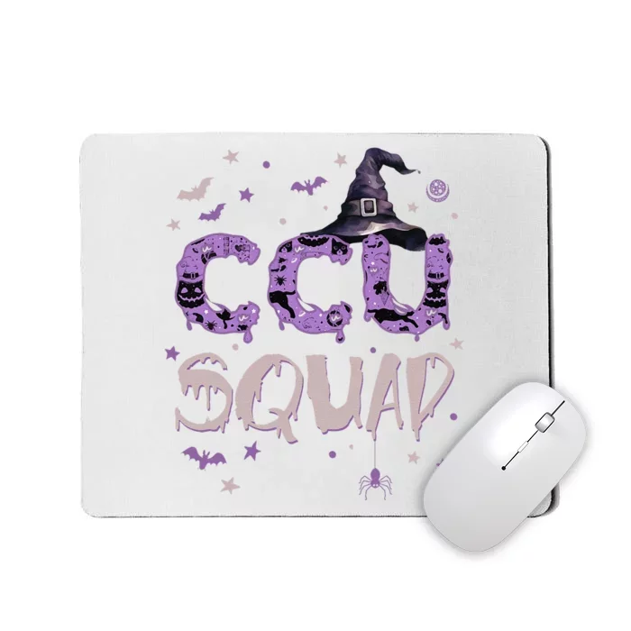 Ccu Squad Halloween Fun Critical Care Nurse Witch Mousepad