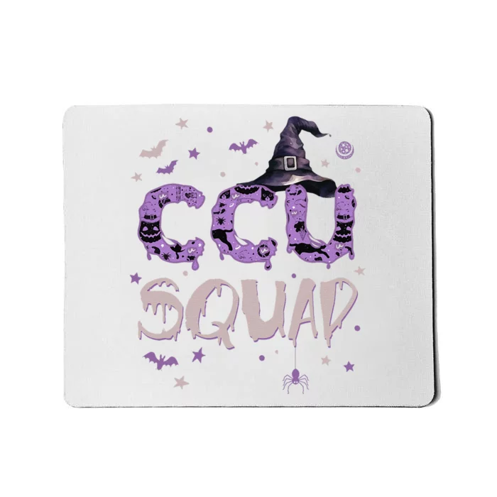 Ccu Squad Halloween Fun Critical Care Nurse Witch Mousepad