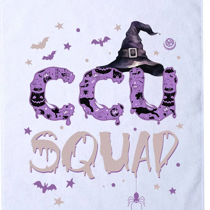 Ccu Squad Halloween Fun Critical Care Nurse Witch Platinum Collection Golf Towel