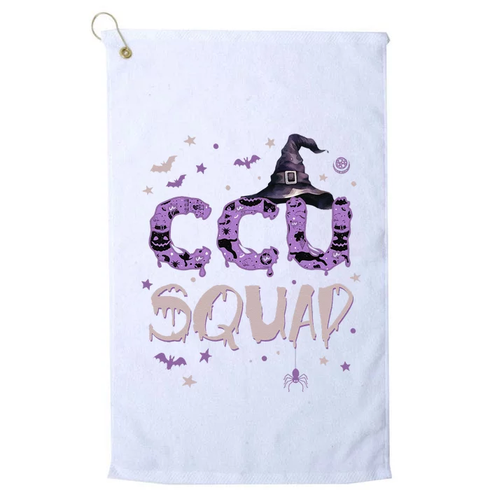 Ccu Squad Halloween Fun Critical Care Nurse Witch Platinum Collection Golf Towel