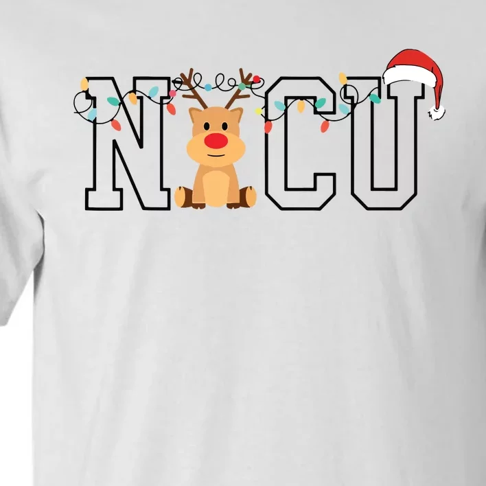 Cute Santa Hat Reindeer Christmas Light Xmas Nicu Nurse Tall T-Shirt