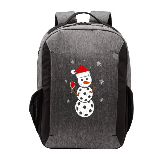 Cute Santa Hat Snowman Gifts For Xmas Funny Pickleball Christmas Vector Backpack