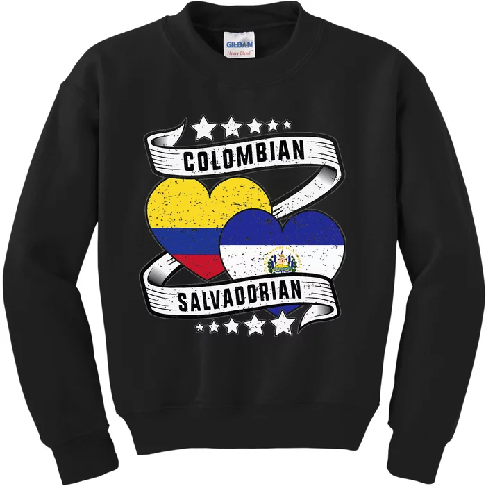 Colombian Salvadorean half Salvadorian half Colombian Kids Sweatshirt