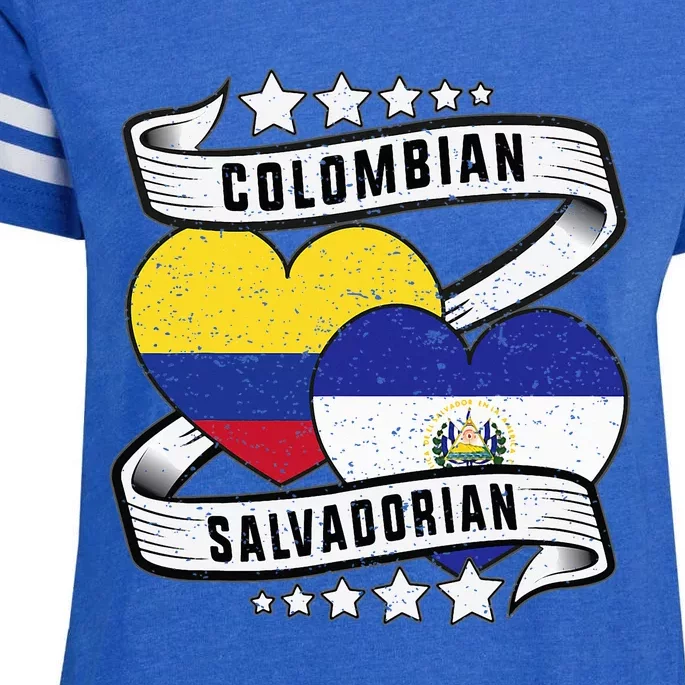 Colombian Salvadorean half Salvadorian half Colombian Enza Ladies Jersey Football T-Shirt