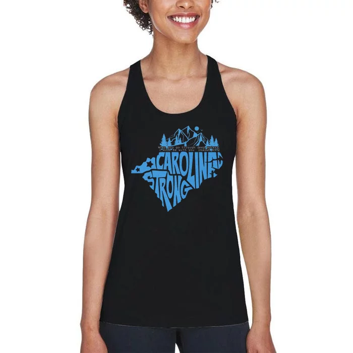 Carolina Strong Hurricane Relief Western Nc Women's Racerback Tank