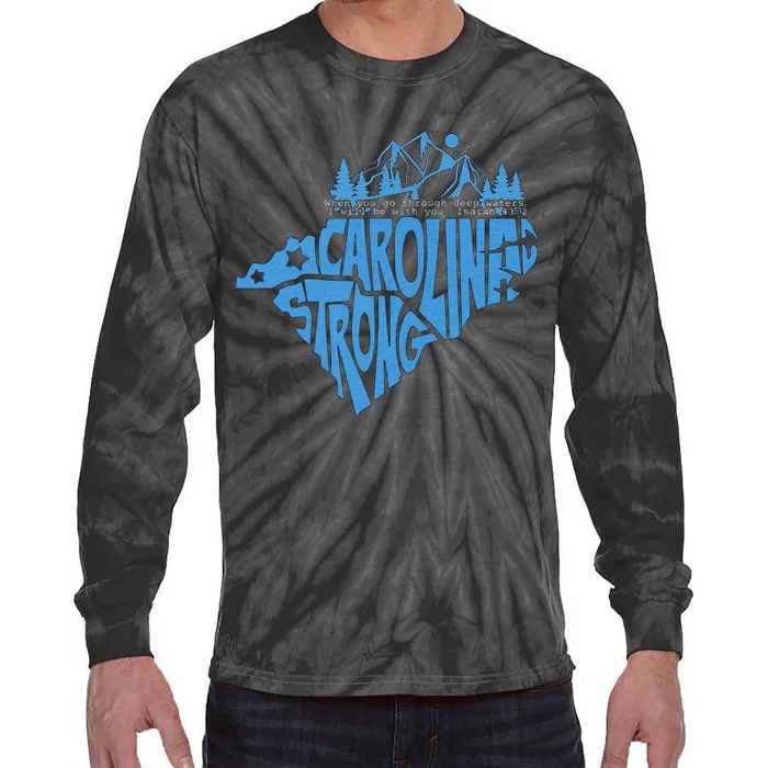 Carolina Strong Hurricane Relief Western Nc Tie-Dye Long Sleeve Shirt