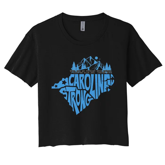 Carolina Strong Hurricane Relief Western Nc Women's Crop Top Tee