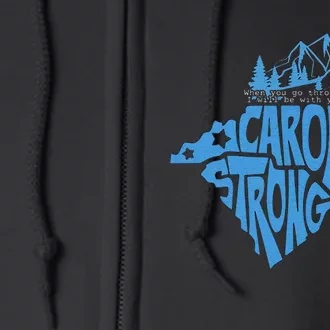 Carolina Strong Hurricane Relief Western Nc Full Zip Hoodie