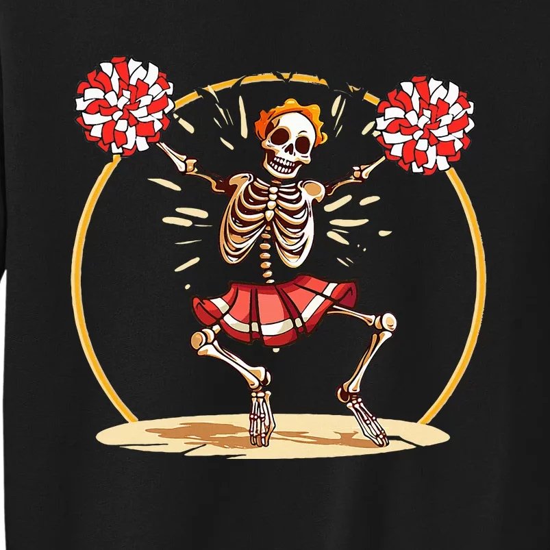 Cheerleading Skeleton Halloween Cheer Skeleton Sweatshirt