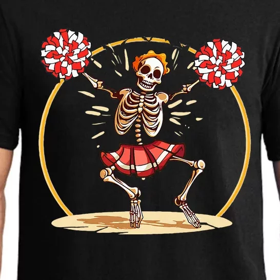 Cheerleading Skeleton Halloween Cheer Skeleton Pajama Set