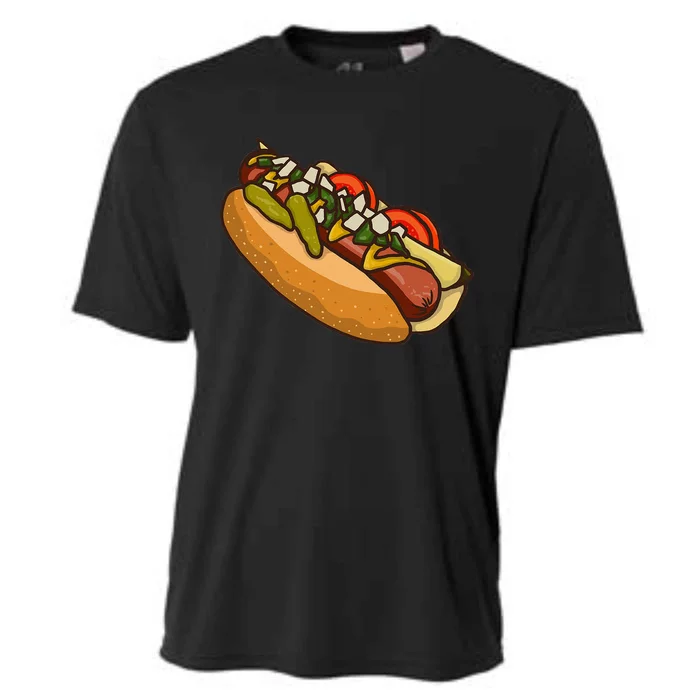 Chicago Style Hot Dog Lover Cooling Performance Crew T-Shirt