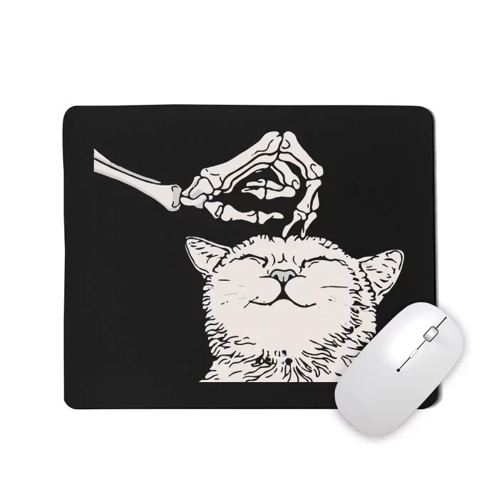 Cat Skeleton Hand Lazy Halloween Costume Cool Bones Kitten Mousepad