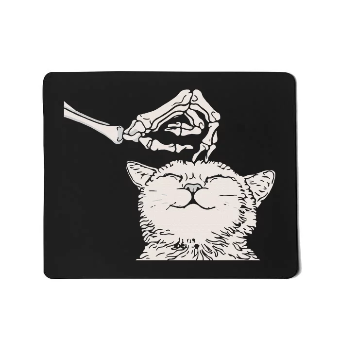 Cat Skeleton Hand Lazy Halloween Costume Cool Bones Kitten Mousepad