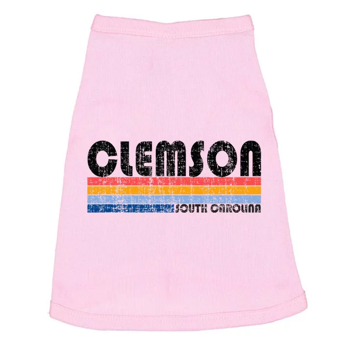 Clemson Sc Hometown Pride Retro 70s 80s Style Doggie Tank