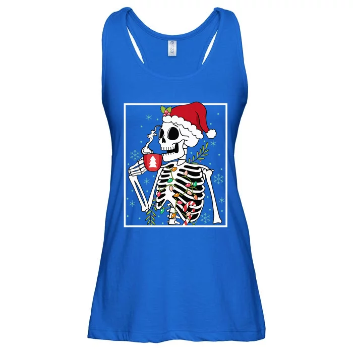 Christmas Skeleton Hot Chocolate Xmas Ladies Essential Flowy Tank