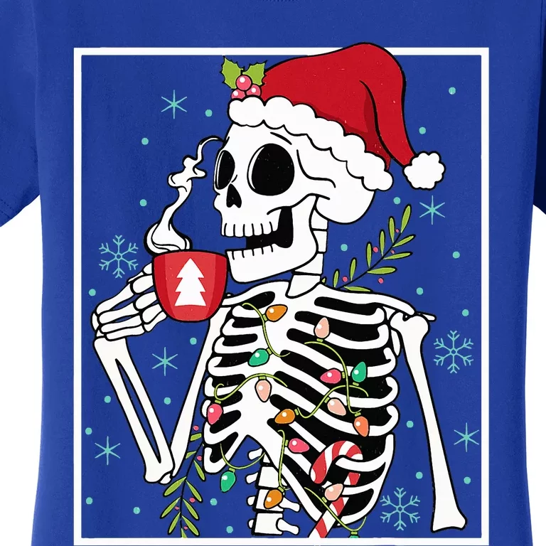 Christmas Skeleton Hot Chocolate Xmas Women's T-Shirt