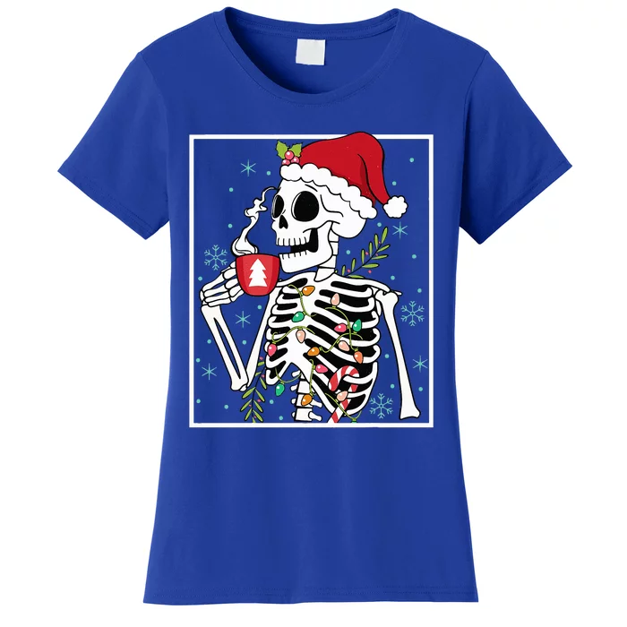 Christmas Skeleton Hot Chocolate Xmas Women's T-Shirt