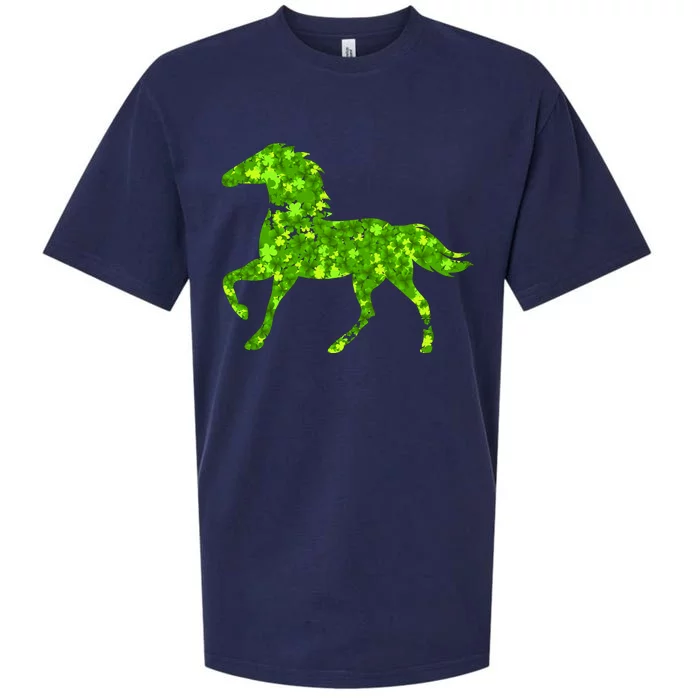 Cute Shamrock Horse Unicorn Irish Gift St Patricks Day Sueded Cloud Jersey T-Shirt