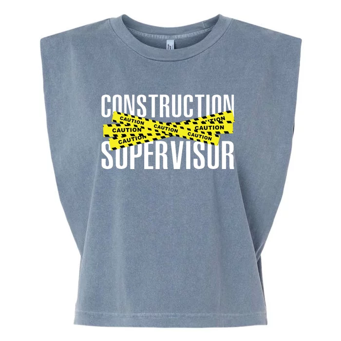 Construction Supervisor Highway Worker Garment-Dyed Women's Muscle Tee