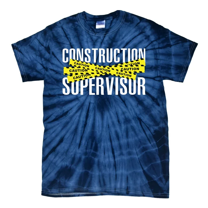 Construction Supervisor Highway Worker Tie-Dye T-Shirt