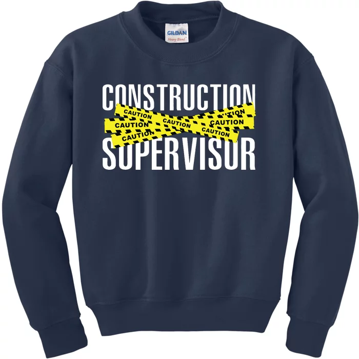 Construction Supervisor Highway Worker Kids Sweatshirt